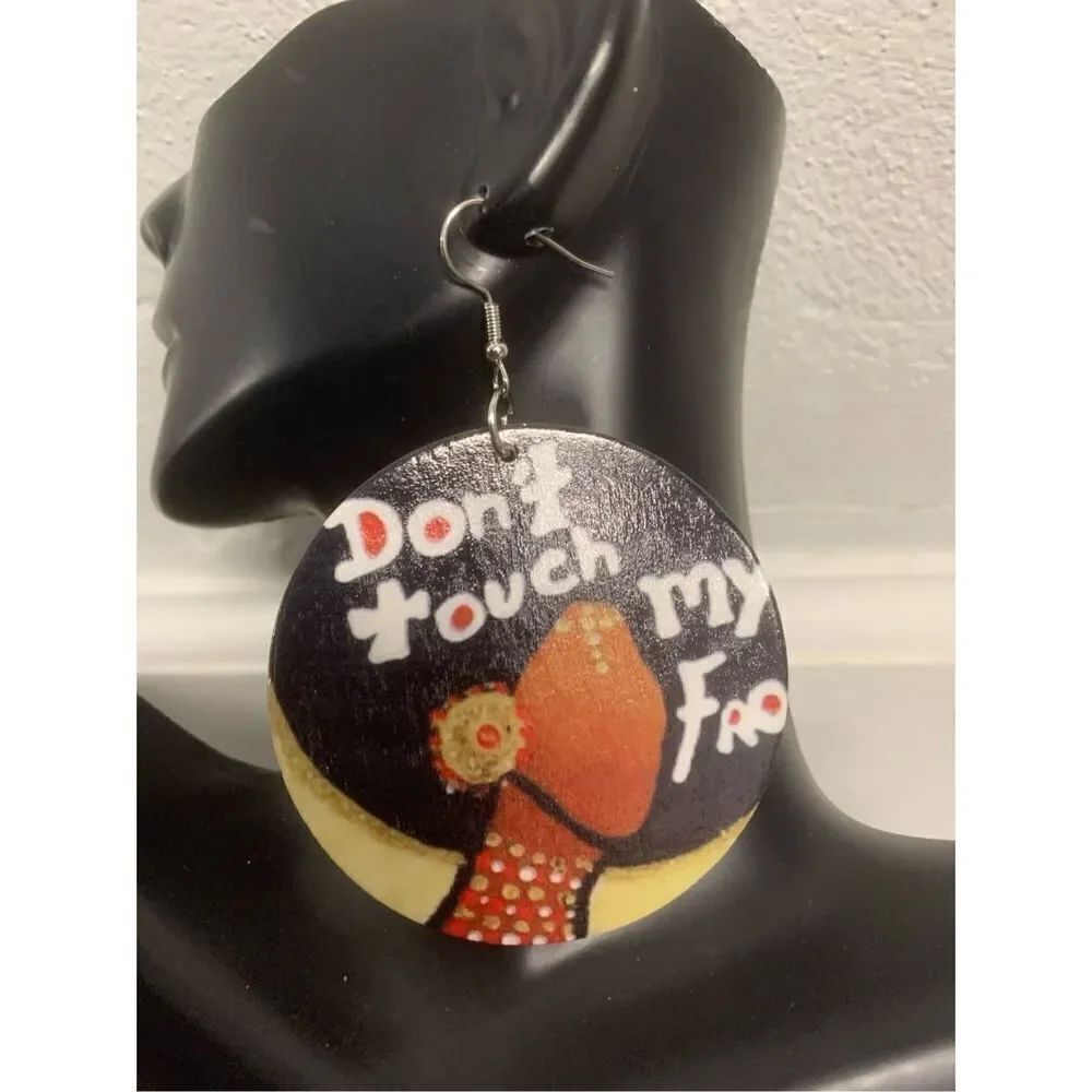 Afrocentric statement earrings  - Picture 2 of 3